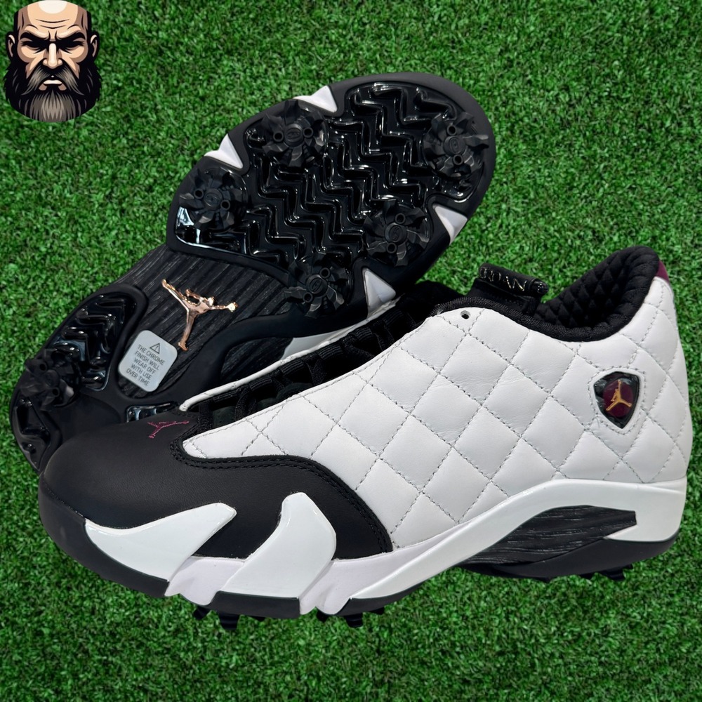 Air Jordan 14 Retro Golf NRG "Bordeaux" Golf Shoes IB1828-100 Men's Size 7.5